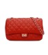 T11485 - Bolso bandolera y de hombro estilo baguette con cierre de pestillo y cadena dorada