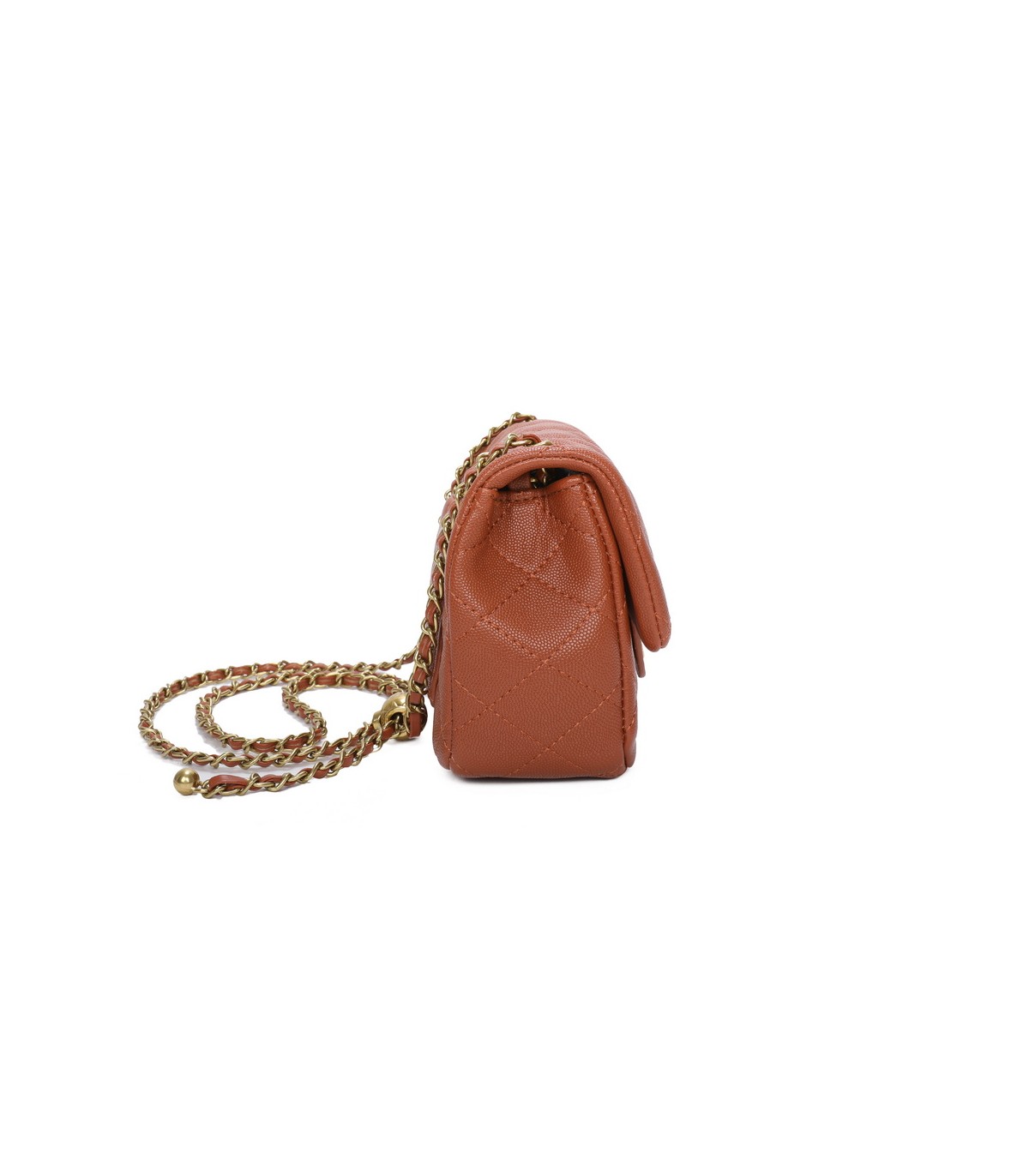 T11504 - Bolso bandolera con cadena dorada y cierre de pestillo