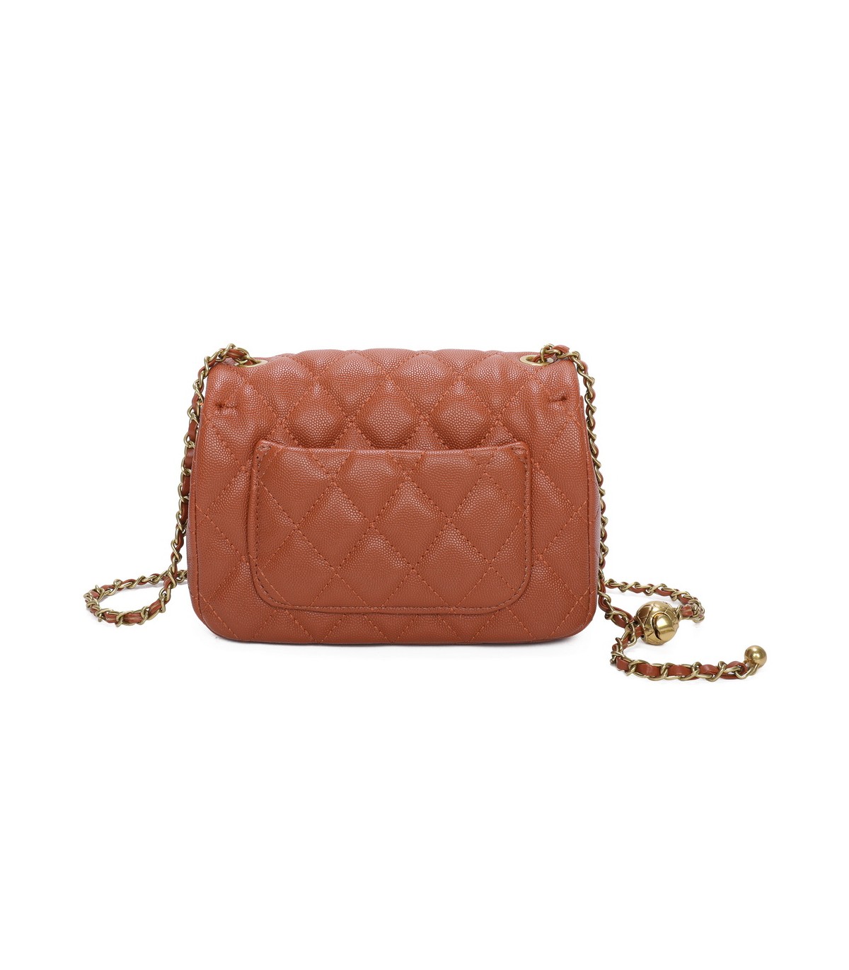 T11504 - Bolso bandolera con cadena dorada y cierre de pestillo