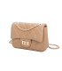 T11506 - Bolso bandolera con cadena dorada y cierre de pestillo