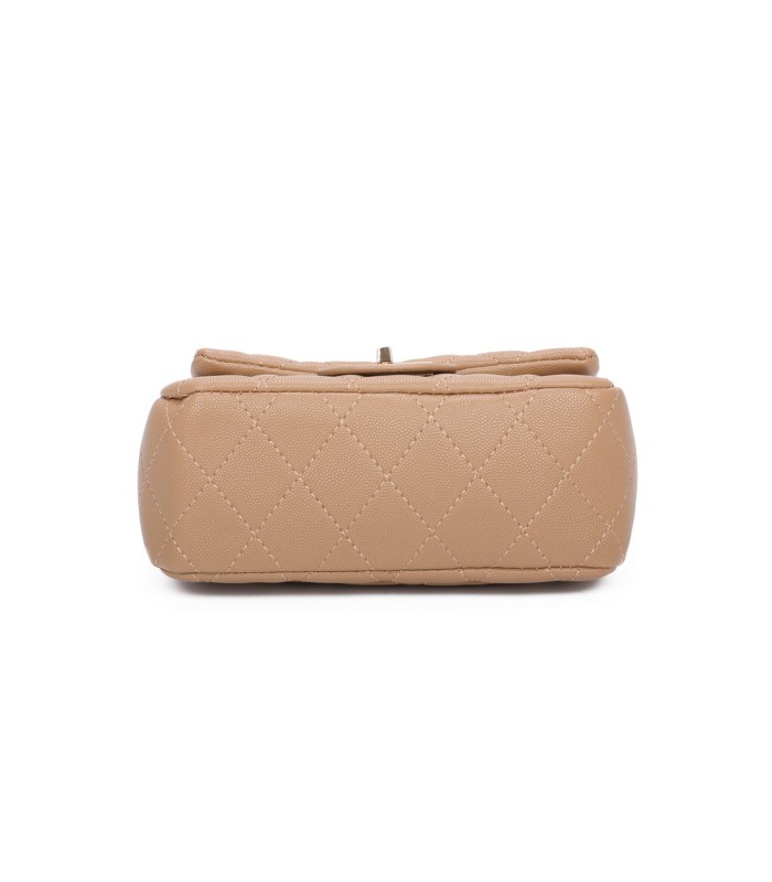 T11506 - Bolso bandolera con cadena dorada y cierre de pestillo