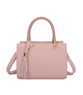 T11417 - Bolso bandolera para mujer con adorno de borla
