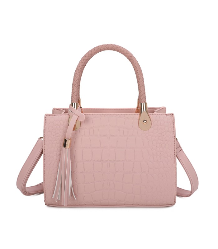 T11417 - Bolso bandolera para mujer con adorno de borla