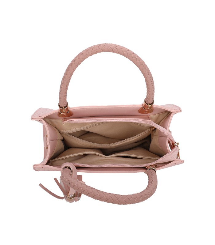 T11417 - Bolso bandolera para mujer con adorno de borla