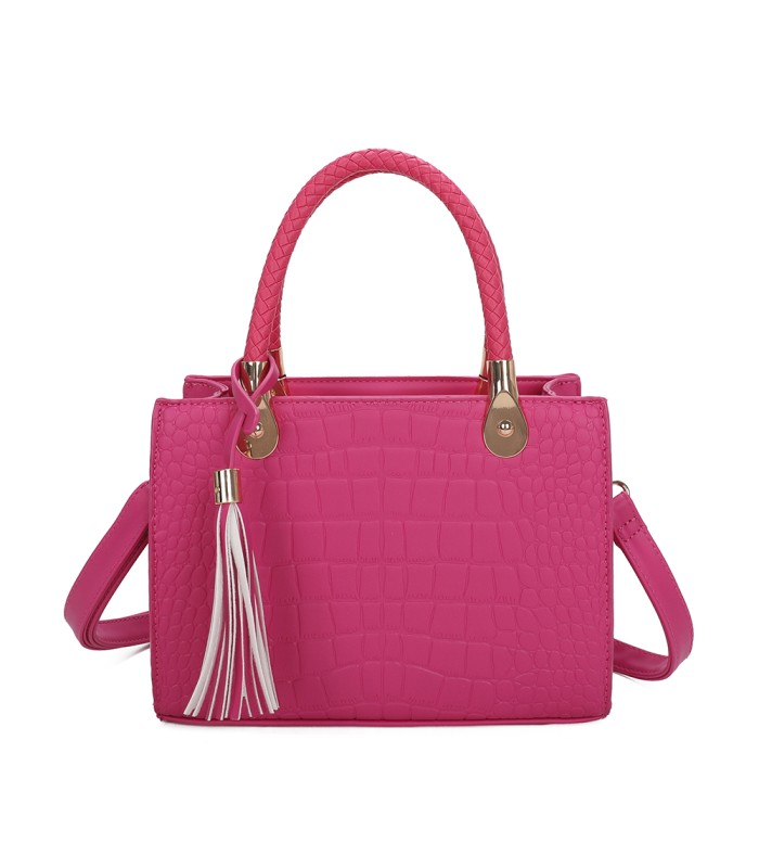 T11417 - Bolso bandolera para mujer con adorno de borla
