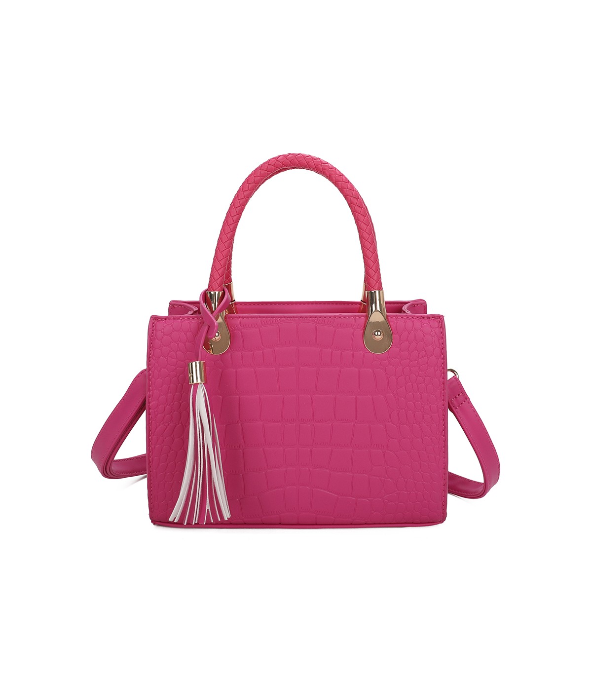 T11417 - Bolso bandolera para mujer con adorno de borla