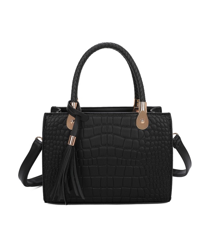 T11417 - Bolso bandolera para mujer con adorno de borla