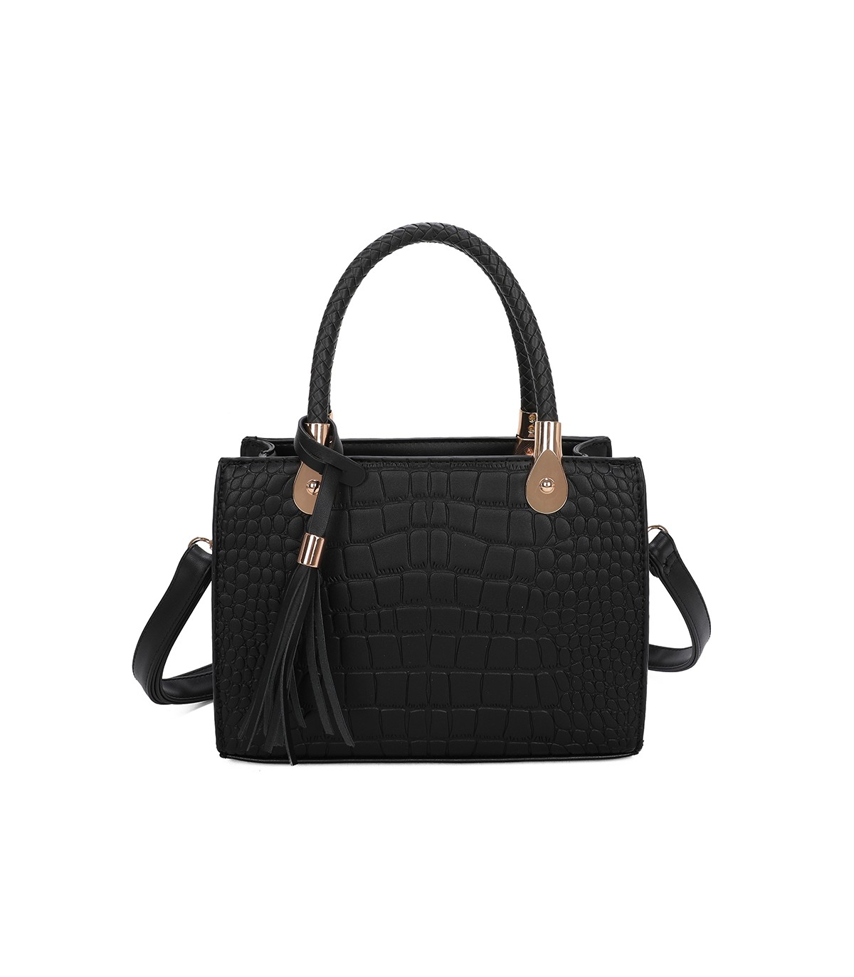 T11417 - Bolso bandolera para mujer con adorno de borla