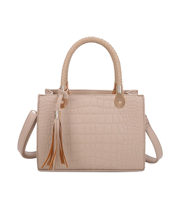 T11417 - Bolso bandolera para mujer con adorno de borla