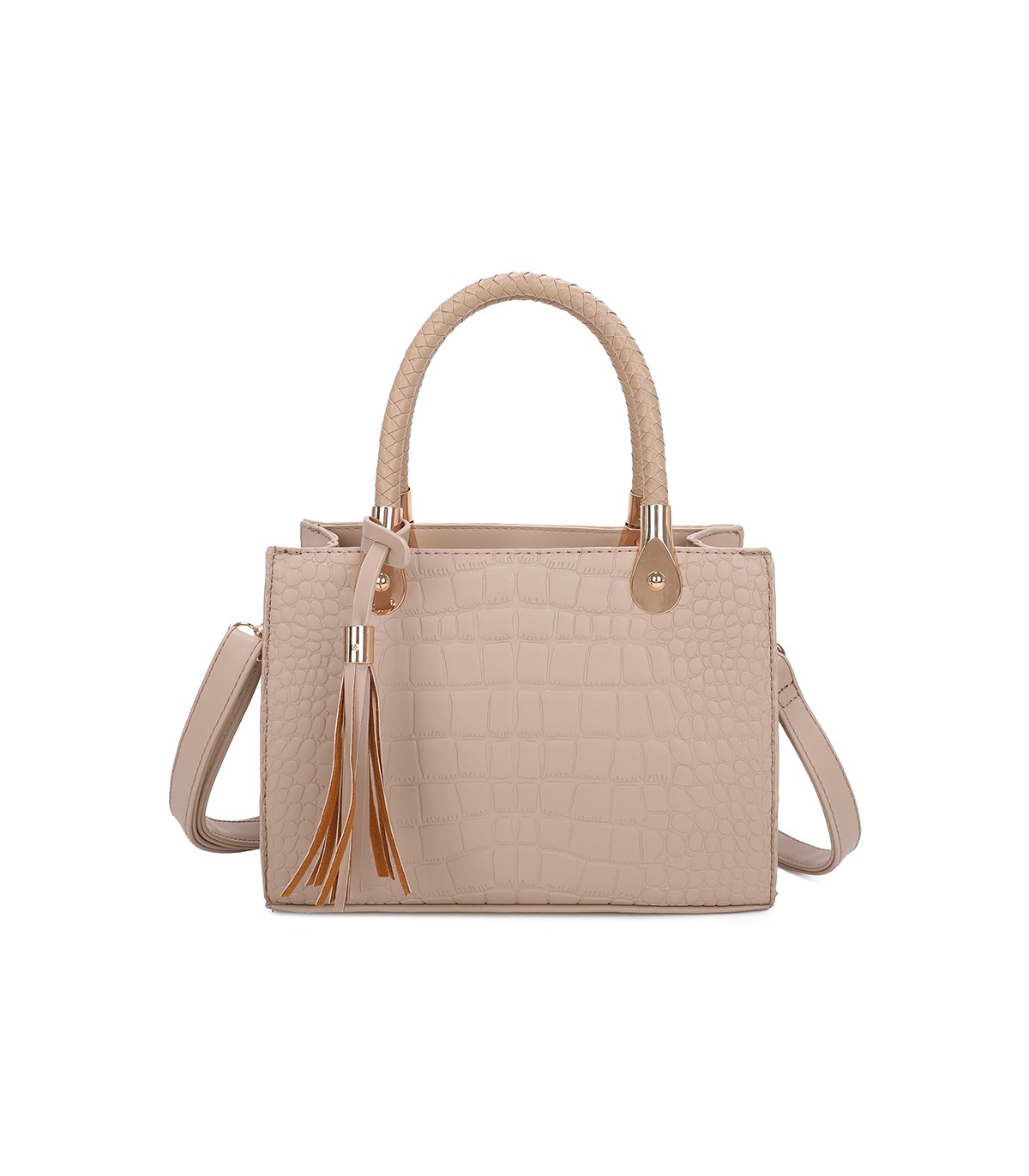 T11417 - Bolso bandolera para mujer con adorno de borla
