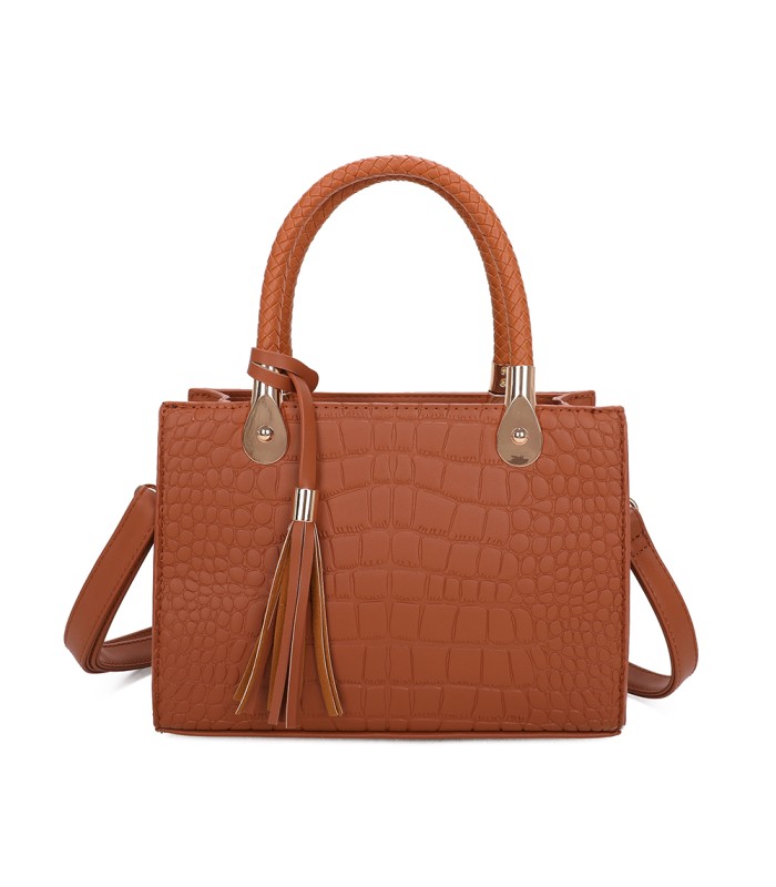 T11417 - Bolso bandolera para mujer con adorno de borla