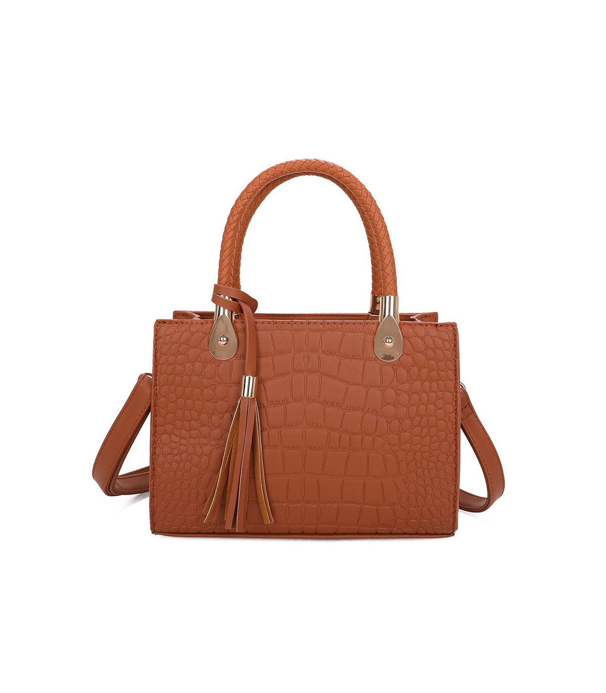 T11417 - Bolso bandolera para mujer con adorno de borla