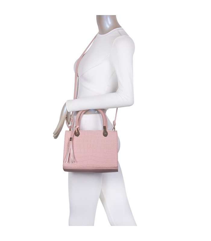 T11417 - Bolso bandolera para mujer con adorno de borla