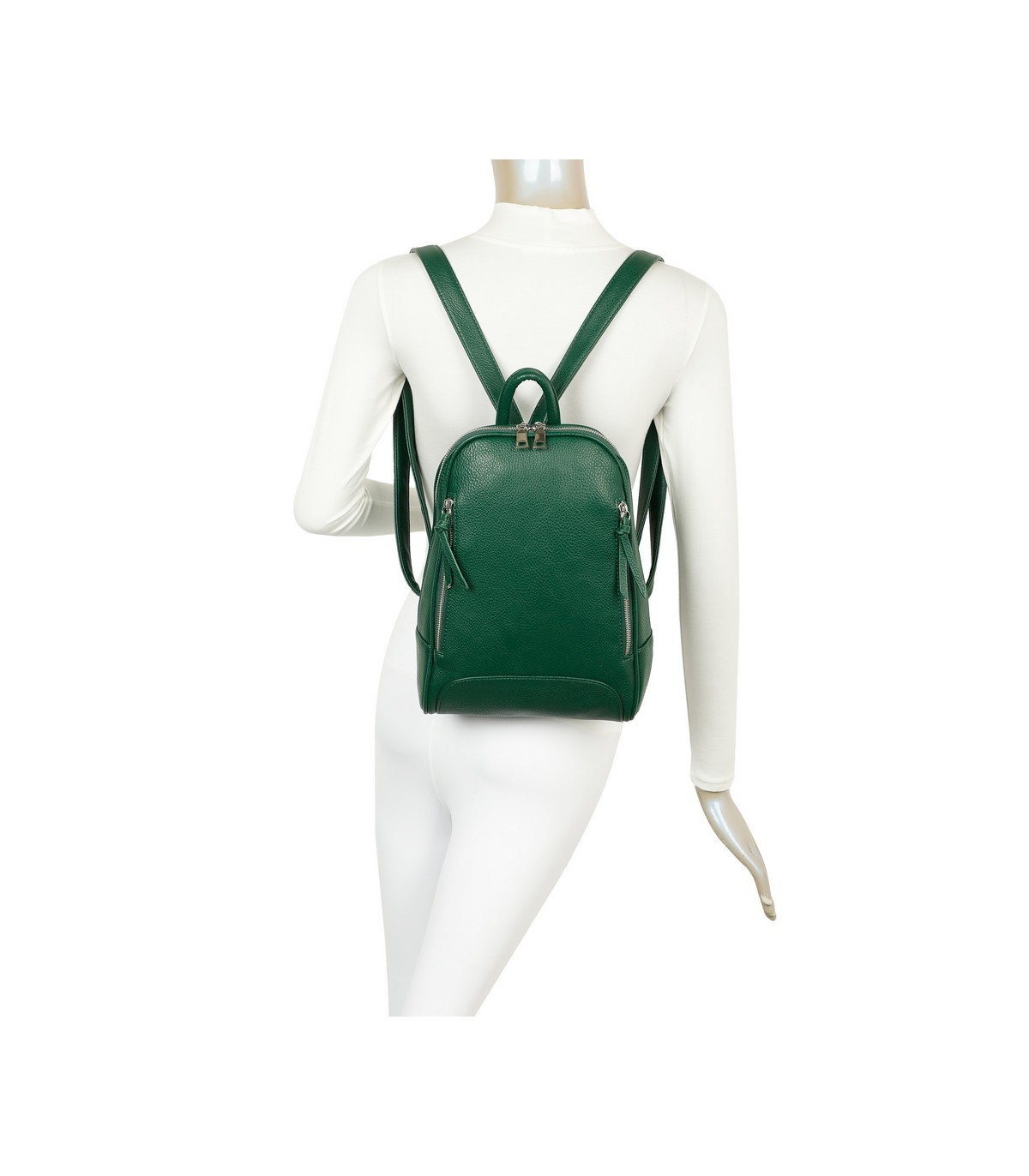 T11541 - Mochila con cremallera y bolsillo trasero