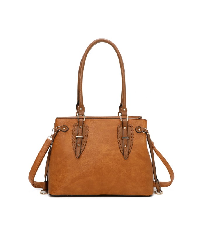 T11535 - Bolso de asa larga con bolsillo trasero con cremallera