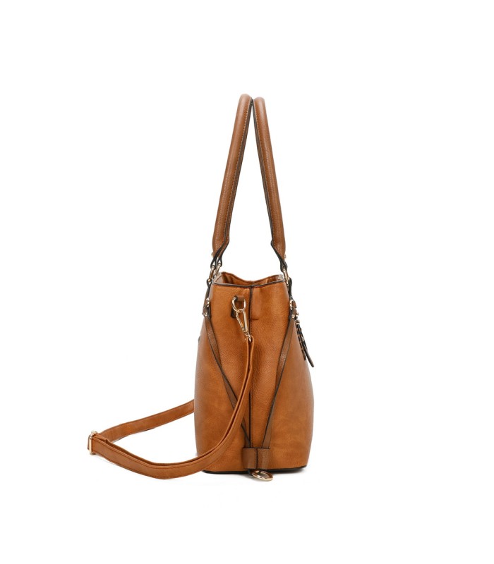 T11535 - Bolso de asa larga con bolsillo trasero con cremallera