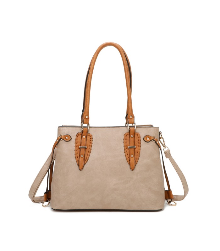 T11535 - Bolso de asa larga con bolsillo trasero con cremallera