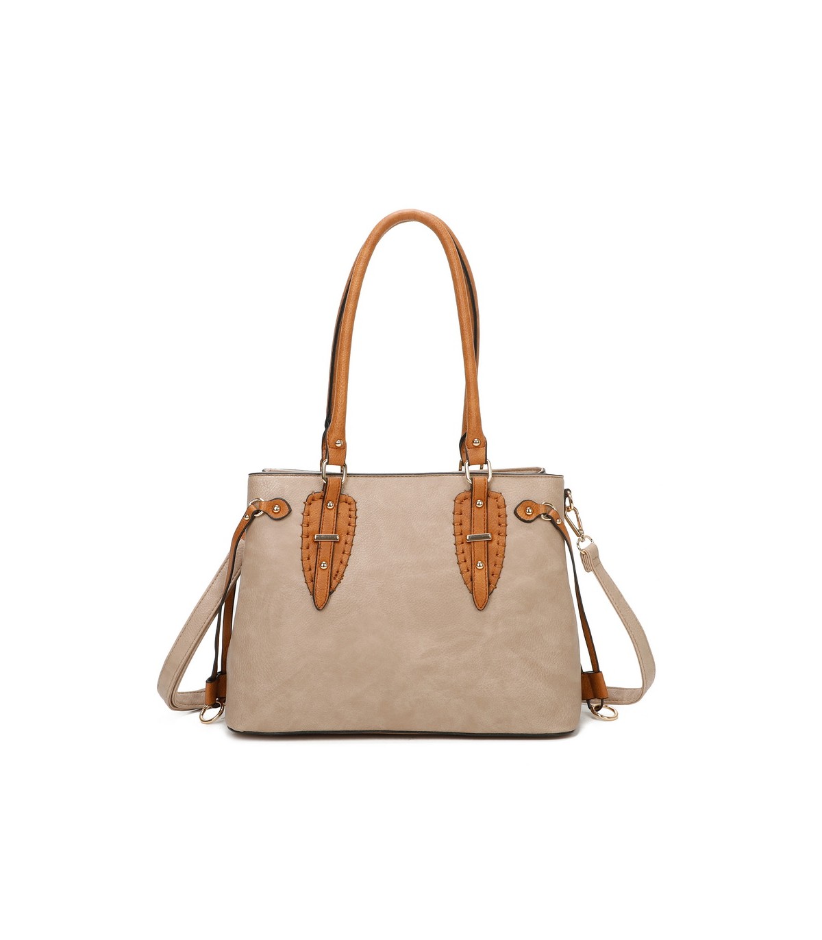 T11535 - Bolso de asa larga con bolsillo trasero con cremallera