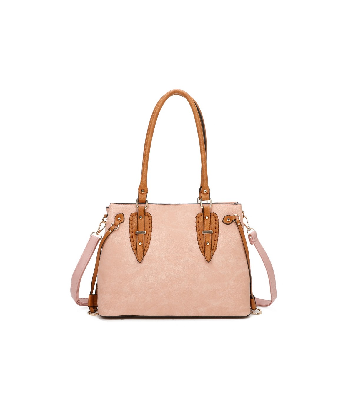 T11535 - Bolso de asa larga con bolsillo trasero con cremallera