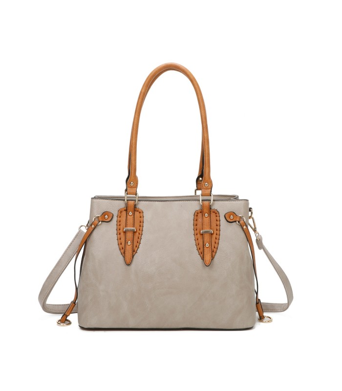 T11535 - Bolso de asa larga con bolsillo trasero con cremallera