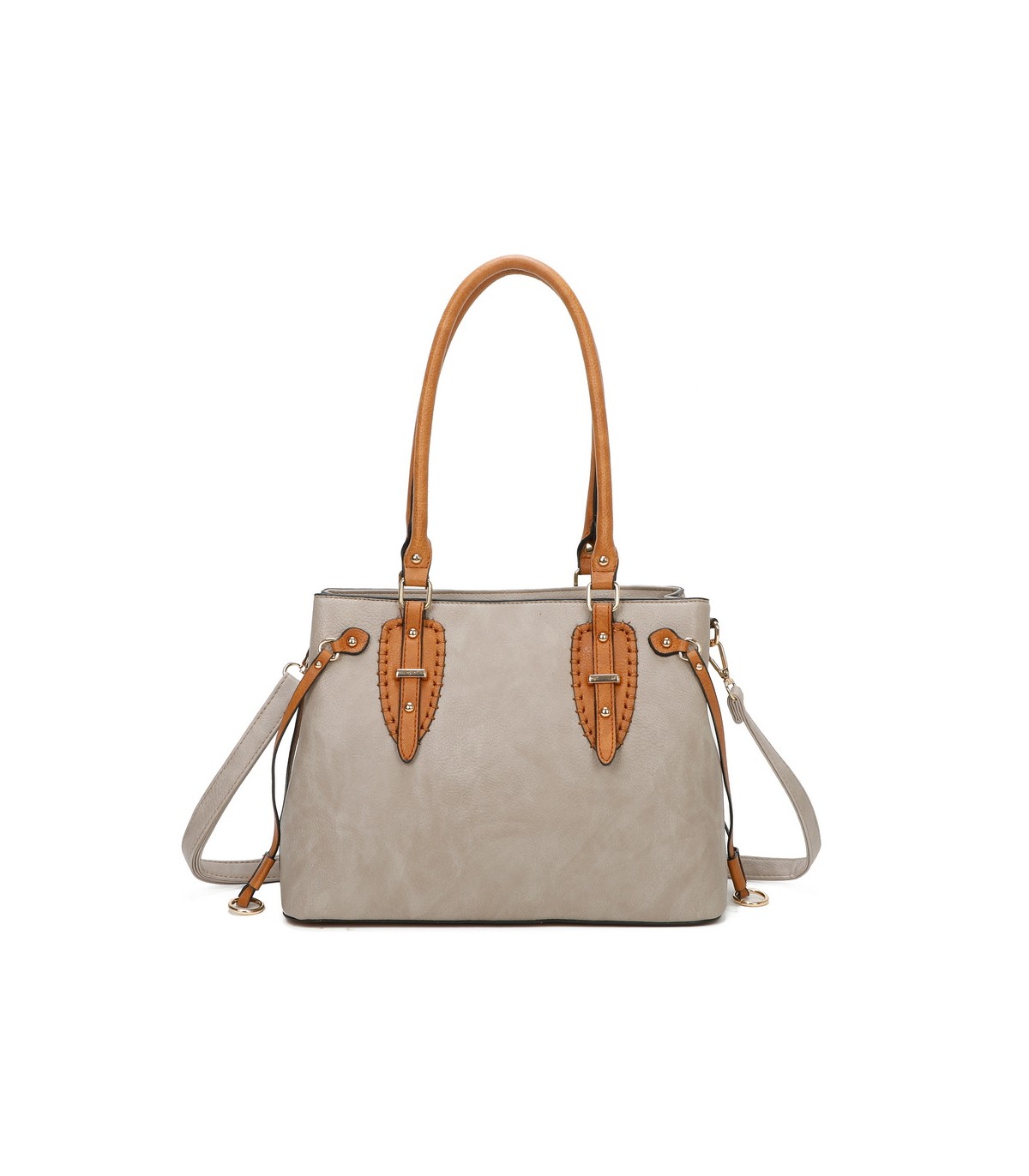 T11535 - Bolso de asa larga con bolsillo trasero con cremallera