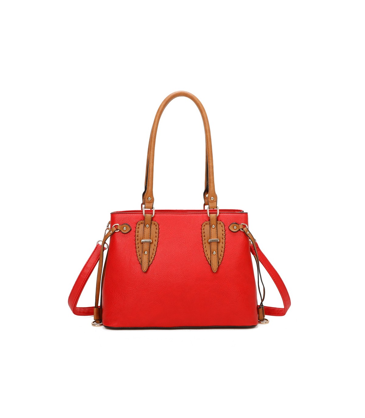 T11535 - Bolso de asa larga con bolsillo trasero con cremallera