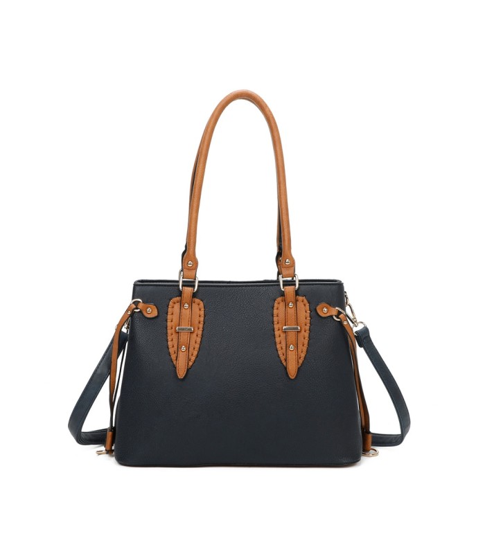 T11535 - Bolso de asa larga con bolsillo trasero con cremallera
