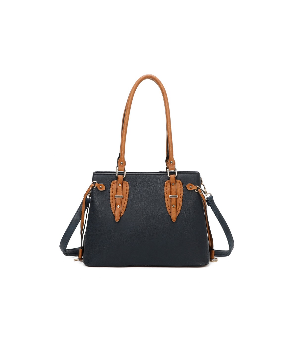 T11535 - Bolso de asa larga con bolsillo trasero con cremallera
