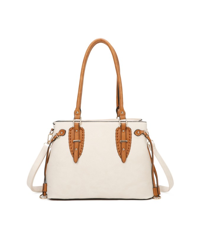 T11535 - Bolso de asa larga con bolsillo trasero con cremallera
