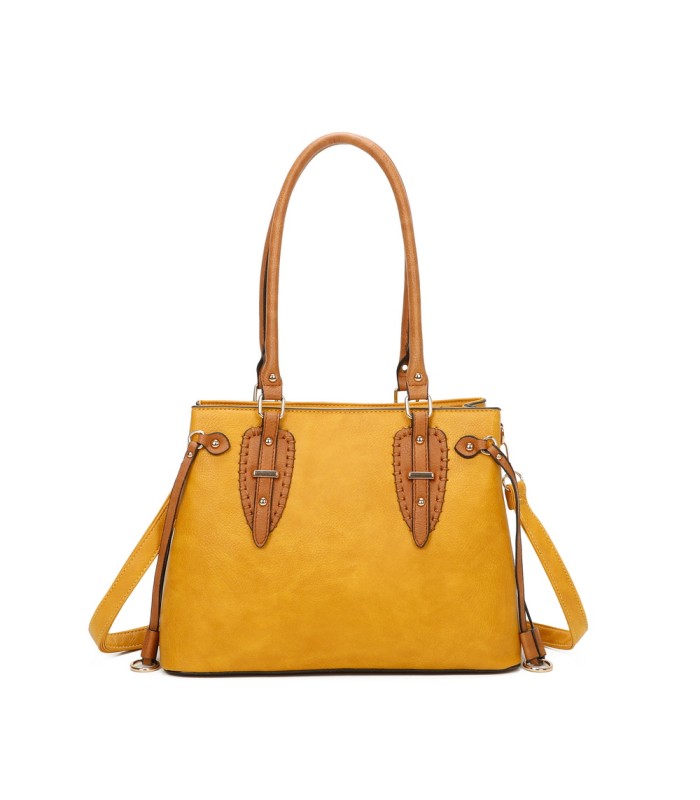 T11535 - Bolso de asa larga con bolsillo trasero con cremallera