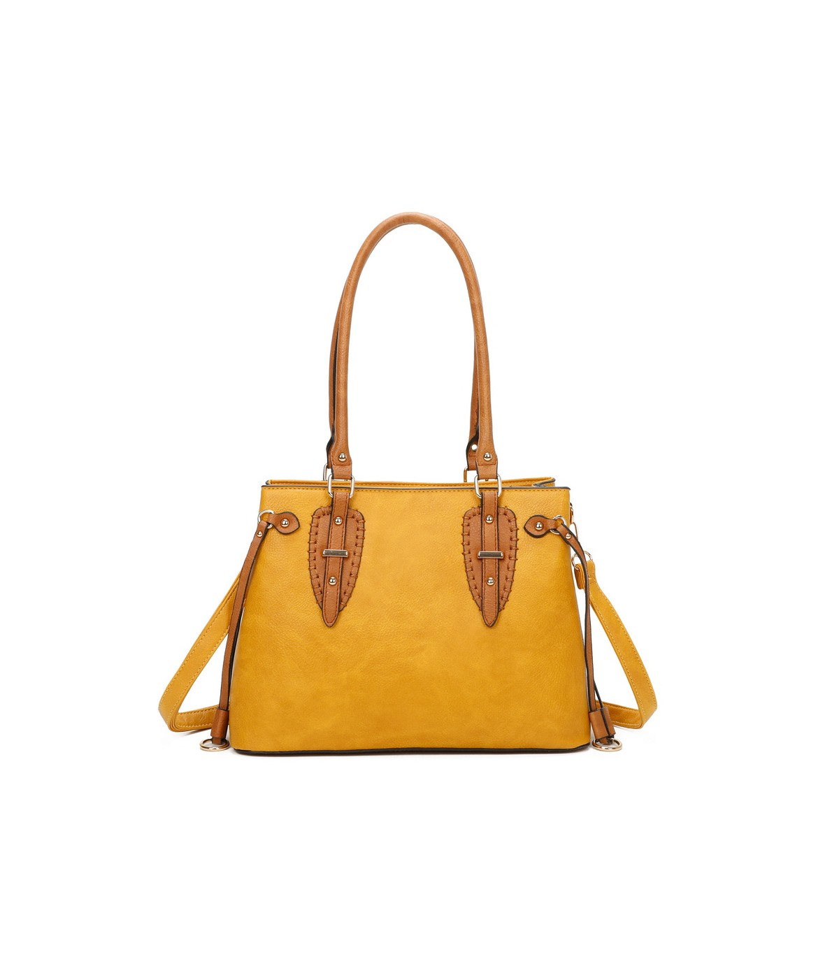 T11535 - Bolso de asa larga con bolsillo trasero con cremallera