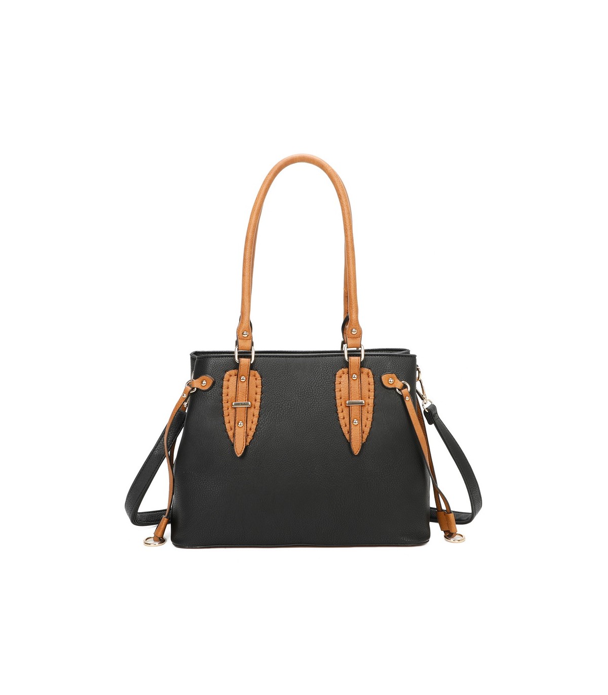 T11535 - Bolso de asa larga con bolsillo trasero con cremallera