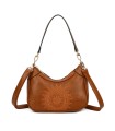 T11522 - Bolso bandolera estilo hobo con mandala bordado
