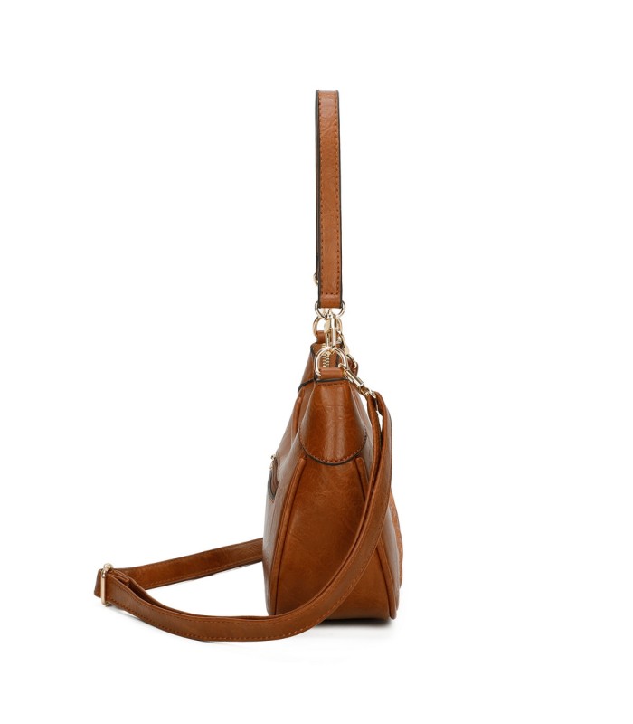 T11522 - Bolso bandolera estilo hobo con mandala bordado