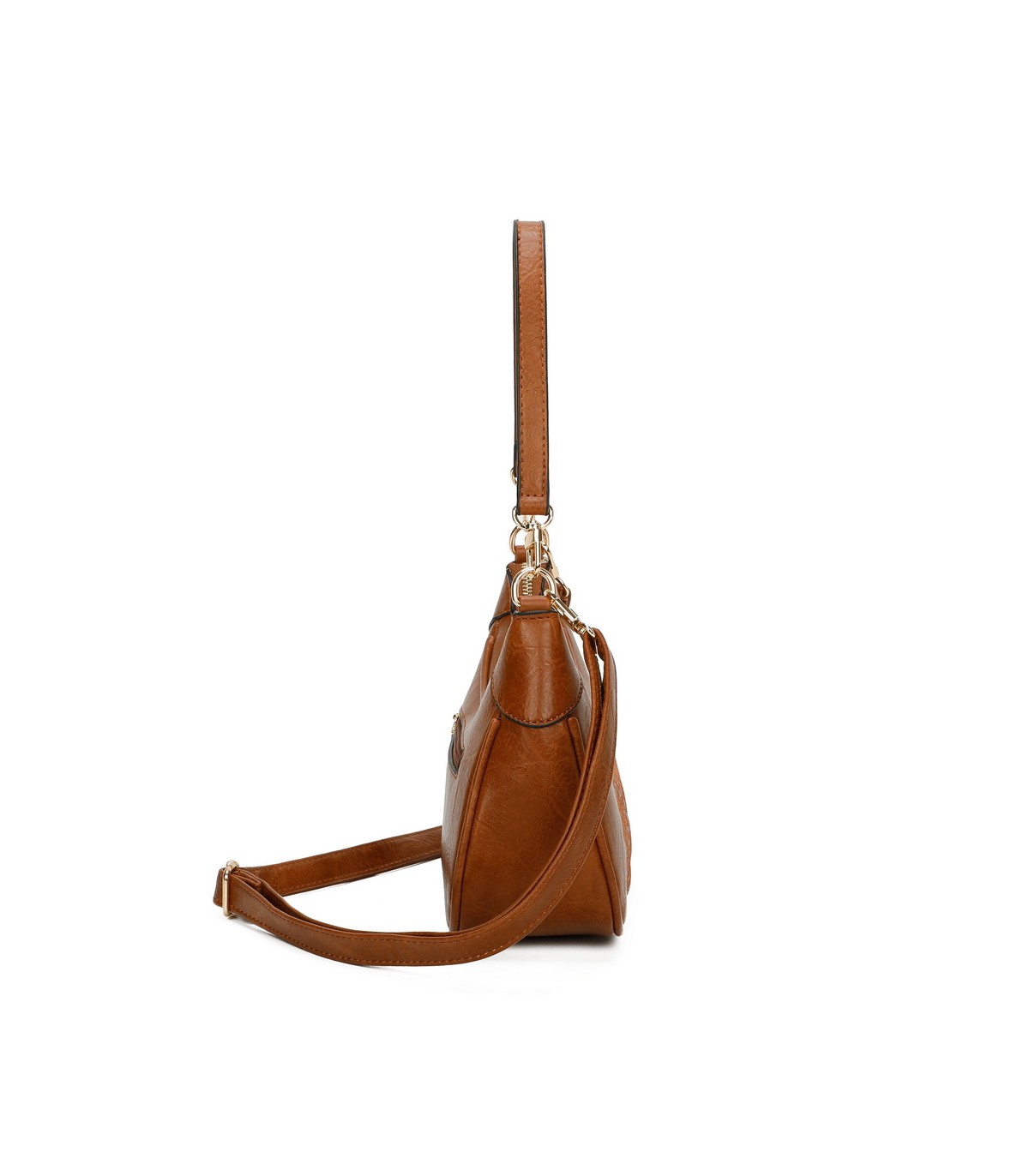 T11522 - Bolso bandolera estilo hobo con mandala bordado
