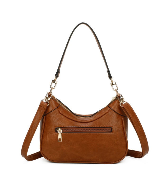 T11522 - Bolso bandolera estilo hobo con mandala bordado