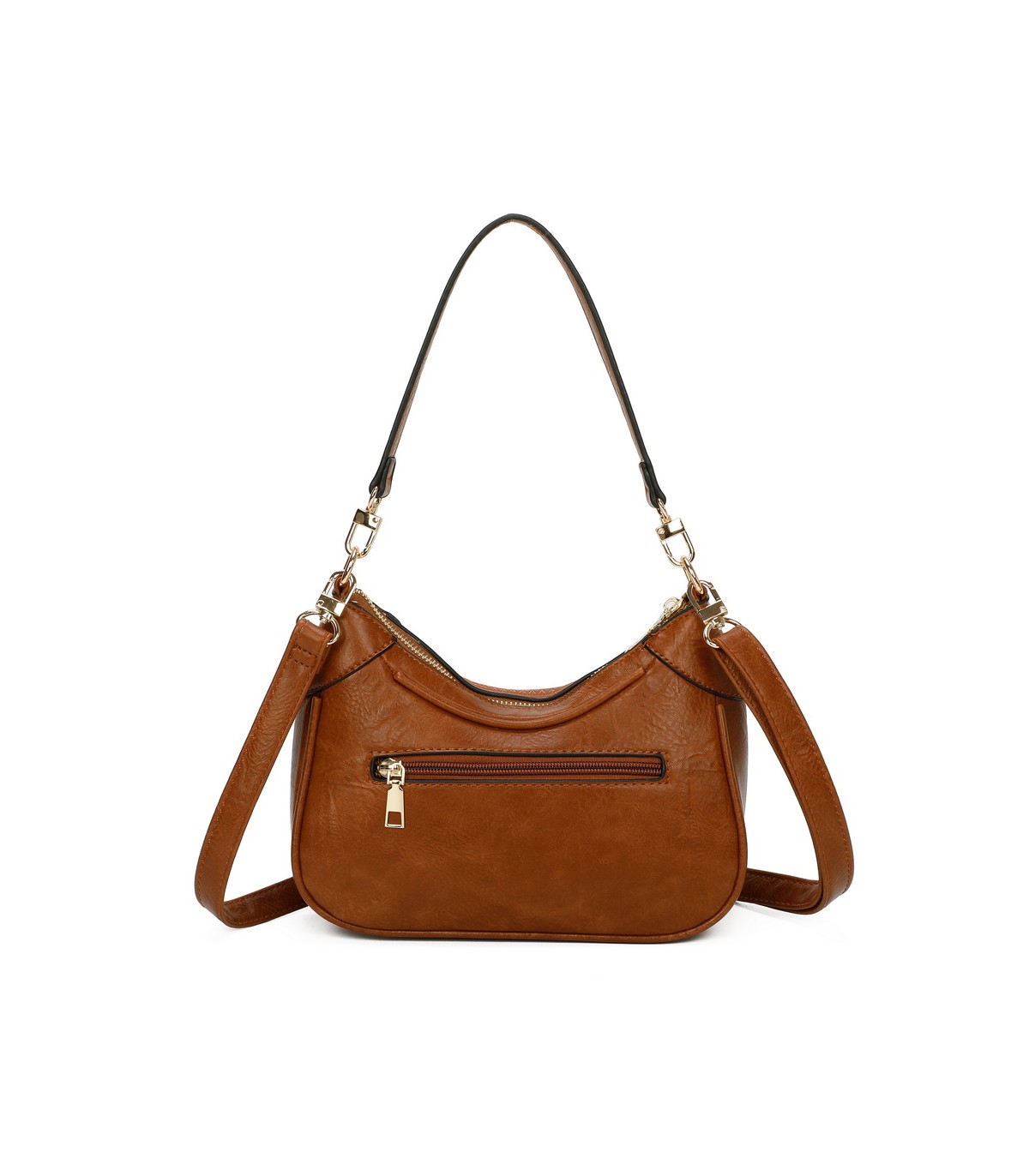 T11522 - Bolso bandolera estilo hobo con mandala bordado