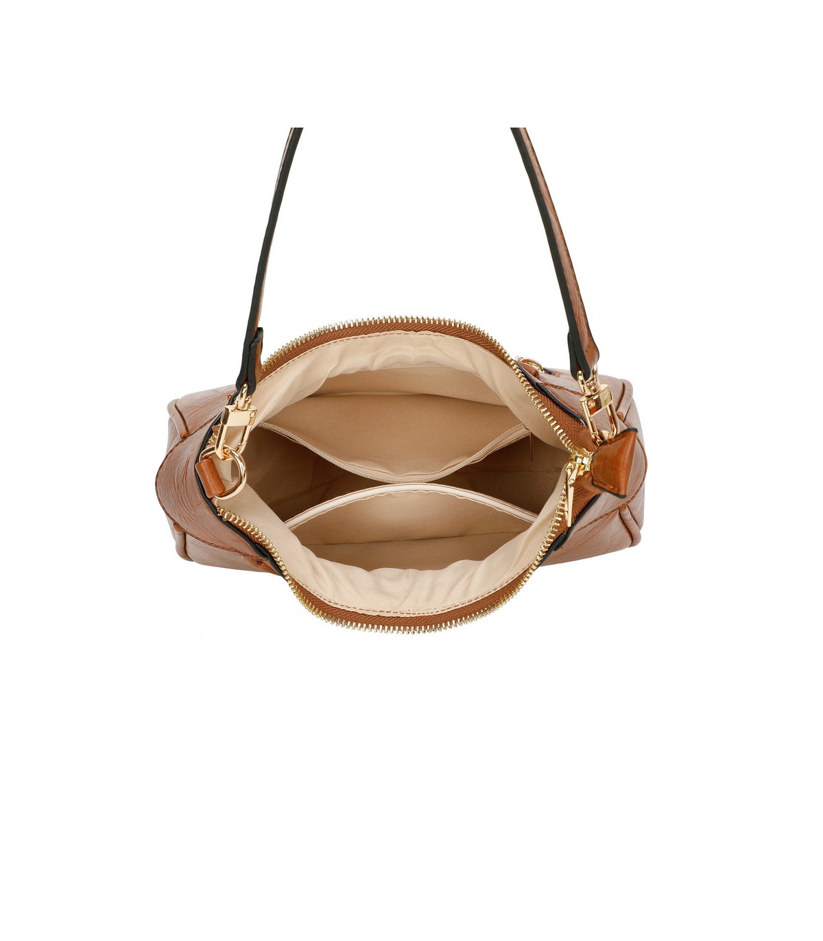 T11522 - Bolso bandolera estilo hobo con mandala bordado