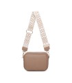 T11696 - Bolso con bandolera ancha de colores y doble compartimento interior