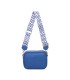 T11696 - Bolso con bandolera ancha de colores y doble compartimento interior