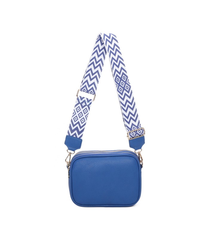 T11696 - Bolso con bandolera ancha de colores y doble compartimento interior