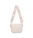 T11696 - Bolso con bandolera ancha de colores y doble compartimento interior