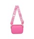 T11696 - Bolso con bandolera ancha de colores y doble compartimento interior
