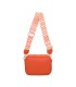 T11696 - Bolso con bandolera ancha de colores y doble compartimento interior