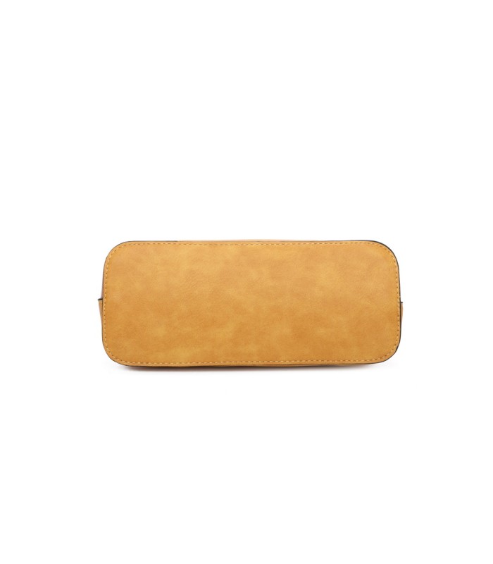 T10351 - Bolso bandolera con dos borlas y un pompón