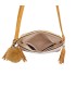 T10351 - Bolso bandolera con dos borlas y un pompón