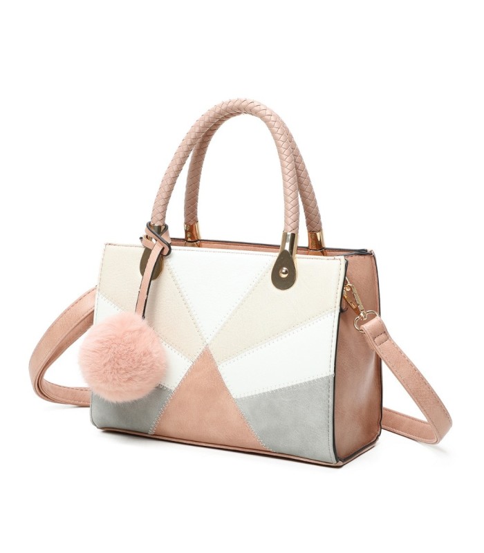 T11614 - Bolso bandolera con pompón a juego