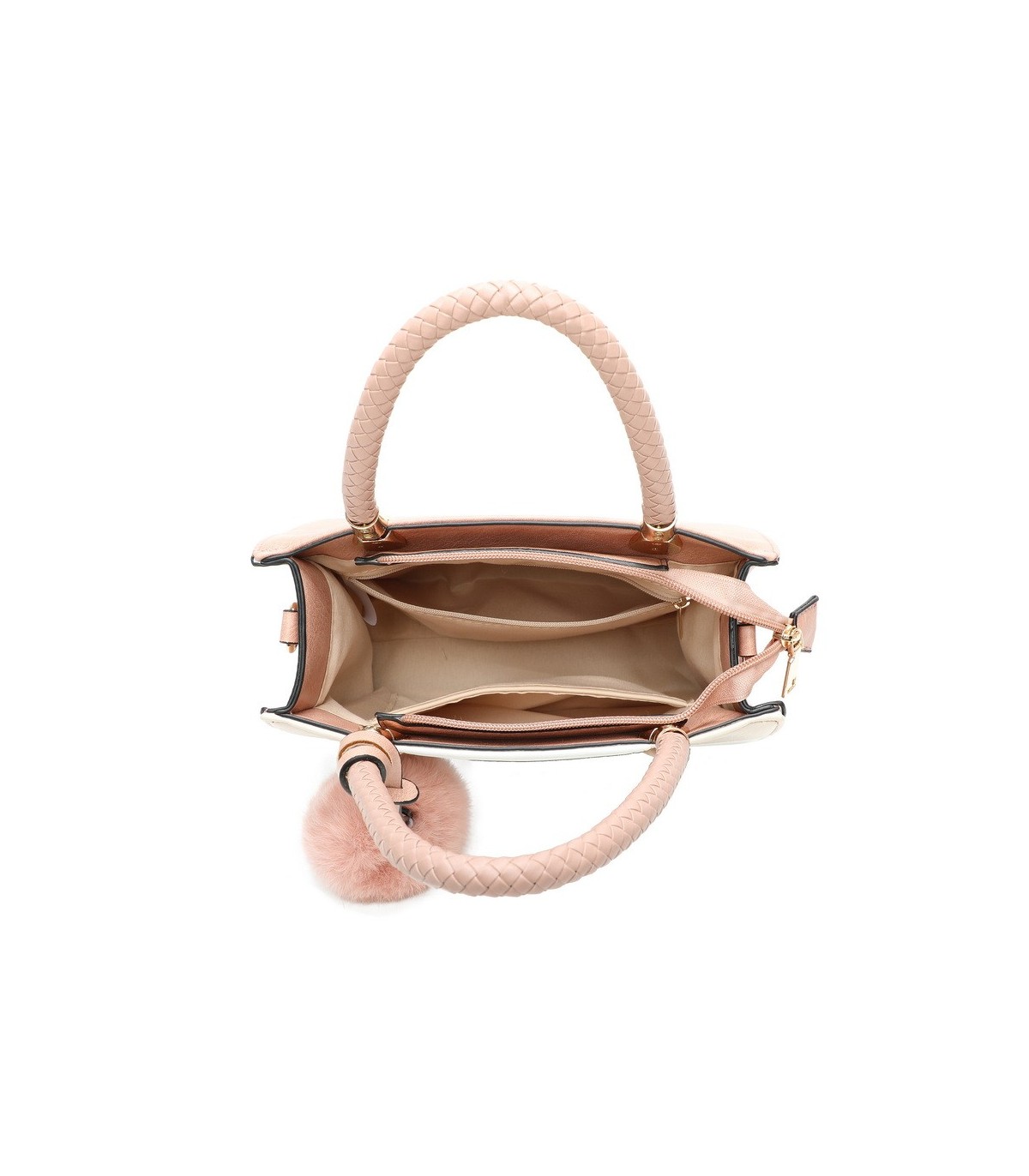 T11614 - Bolso bandolera con pompón a juego