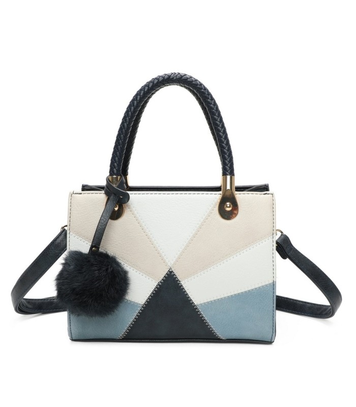 T11614 - Bolso bandolera con pompón a juego