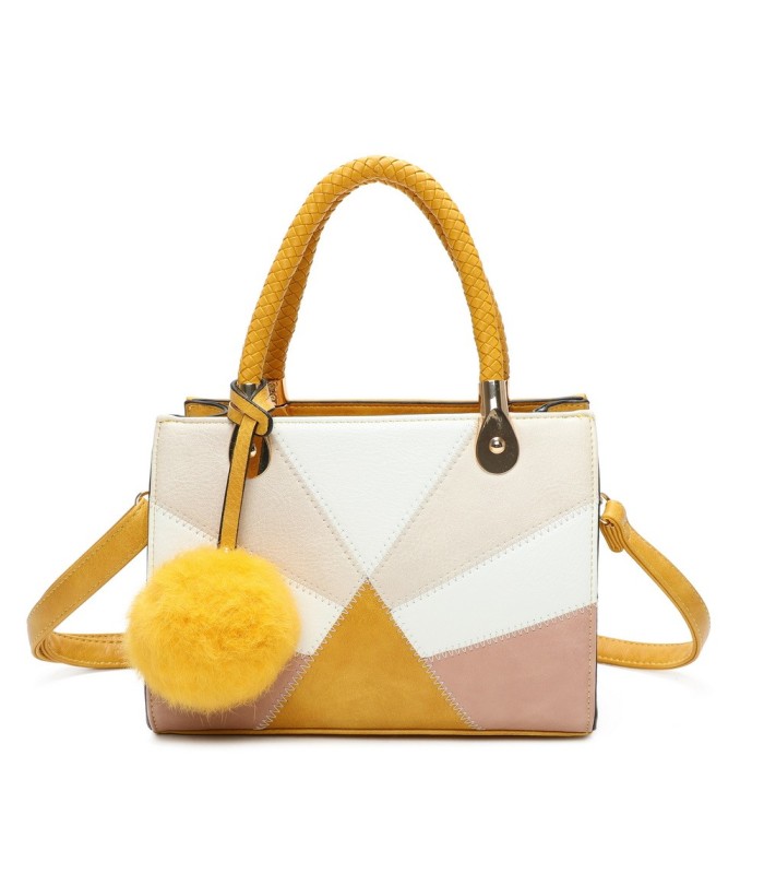 T11614 - Bolso bandolera con pompón a juego